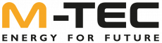 m-tec-energy-for-future-logo.png Logotipo de M-TEC en fondo transparente. La letra M está en naranja y el resto de las letras en negro.